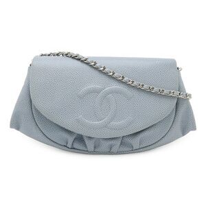 Chanel Half Moon Caviar Chain Wallet Bag